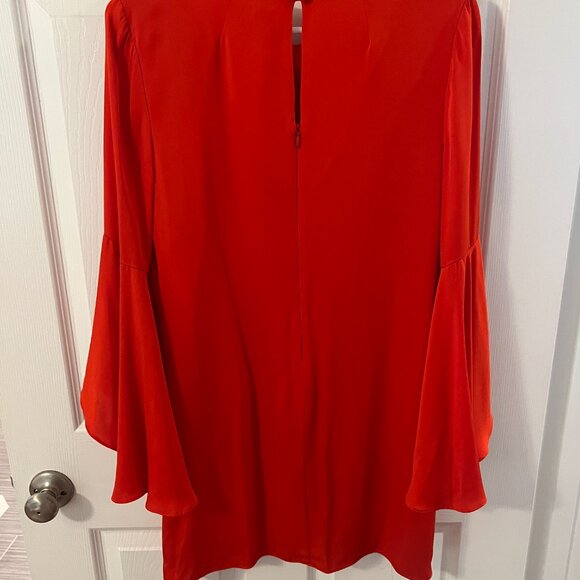 Milly Cocktail Dress - Size 4 - Red, Short, Ruffle Sleeves - Picture 5 of 6